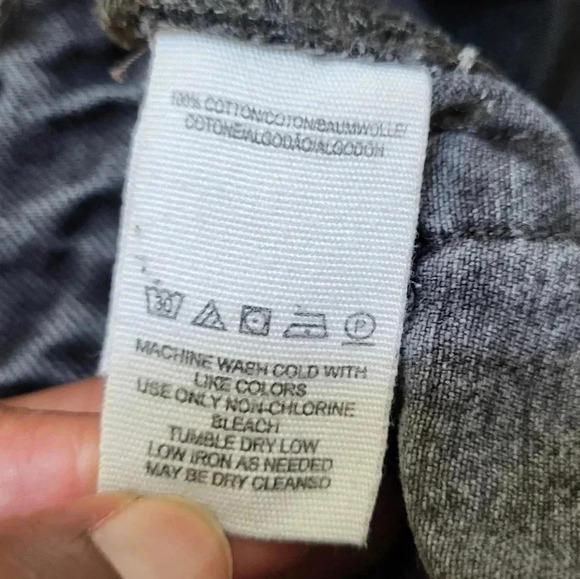 We the Free Free People Black Heavily Distressed Straight Raw Hem Mom Jeans(28) - Picture 12 of 13